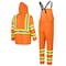 Pioneer Safety Rain Suit, Hi-Vis Orange, S, Polyester, PVC, 0.18 mm Thick, Folds and zips into collar, Orange V1080150U-S - alternate 7